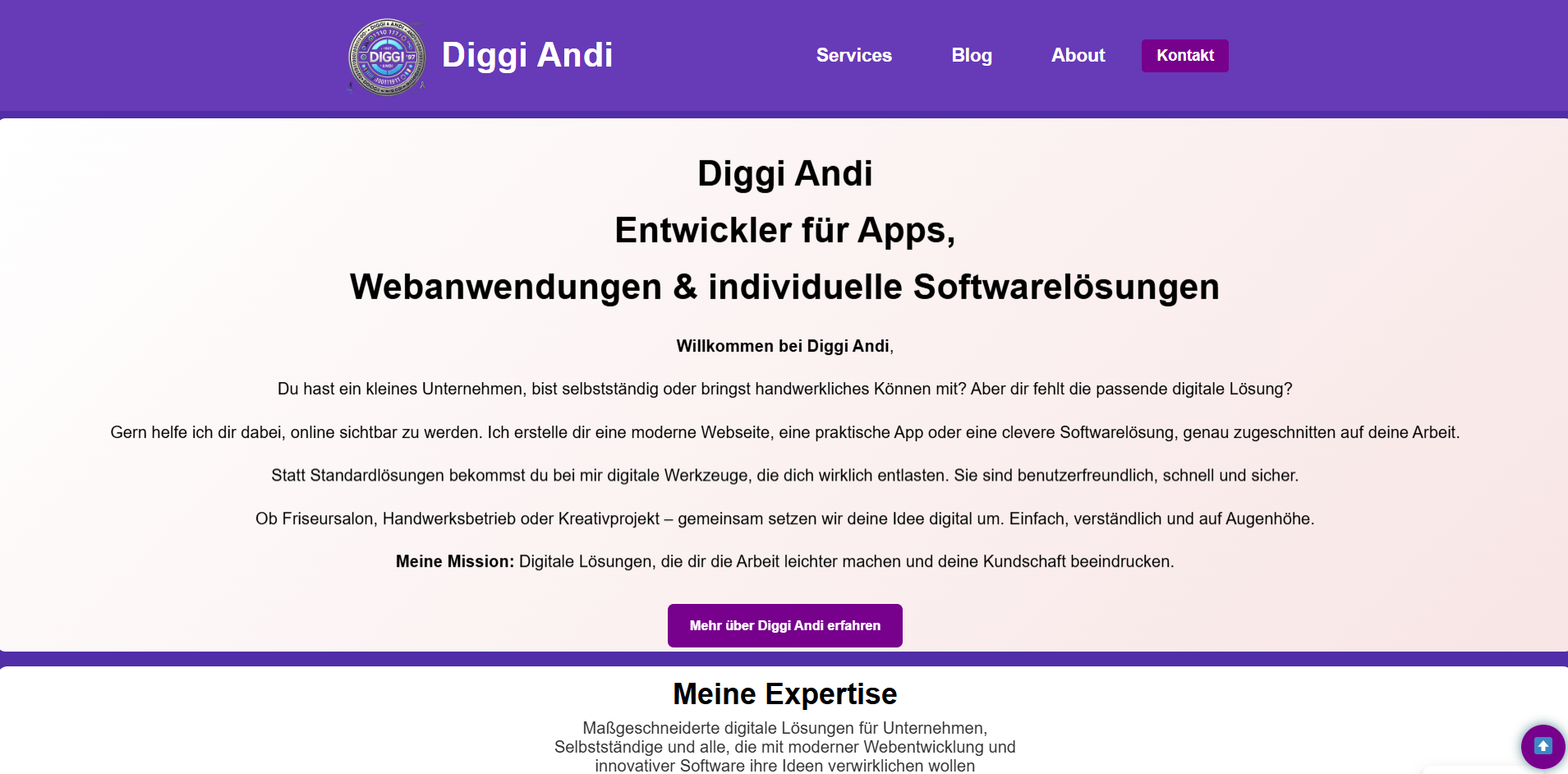 Screenshot: Entwickler Plattform
