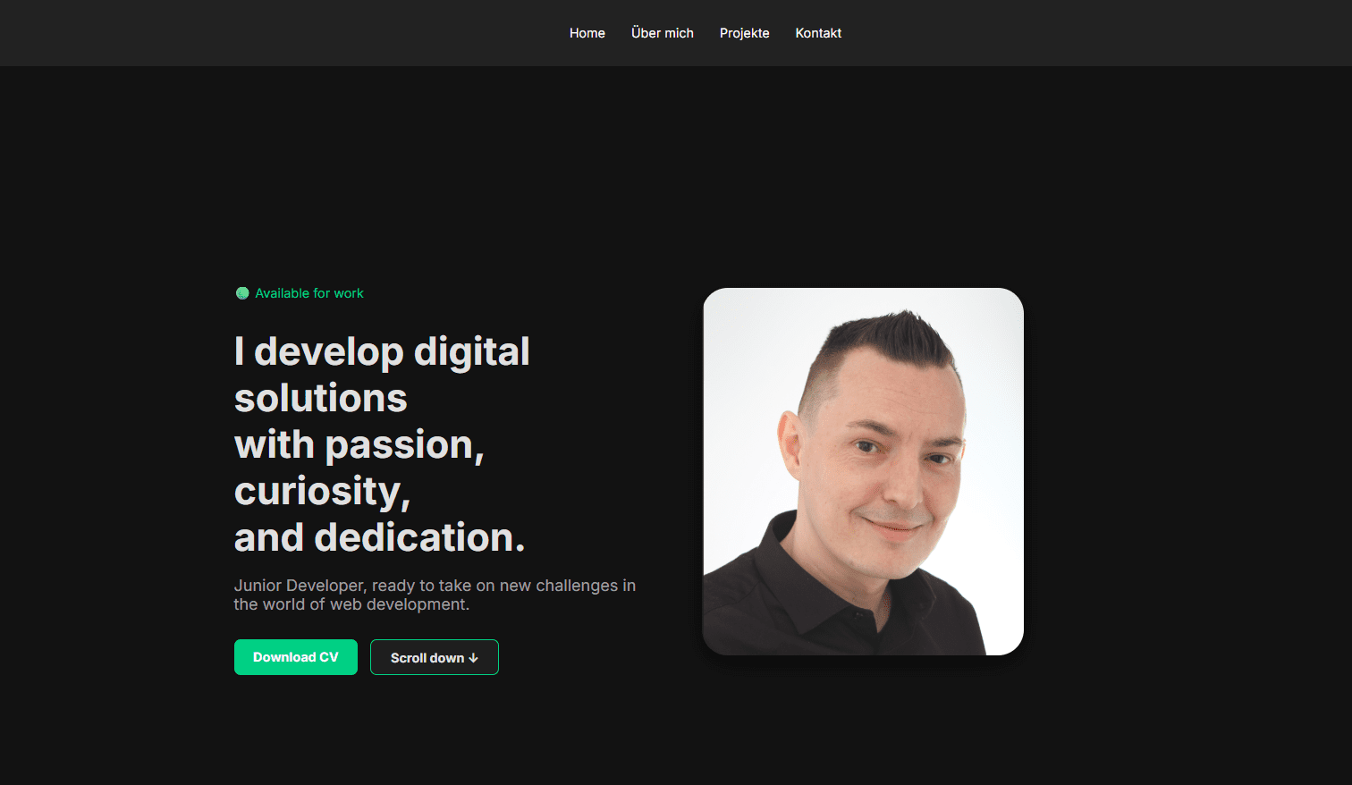 Angular Landingpage Vorschau